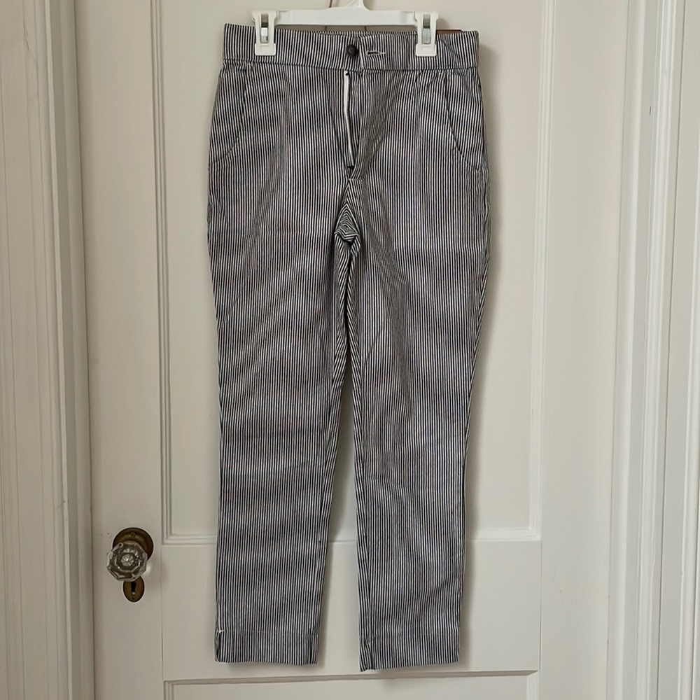 Hollister blue and white striped pants
